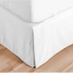 White Bed Skirt Dust Ruffle Quality Pleated Skirt Available Size Full Sheet